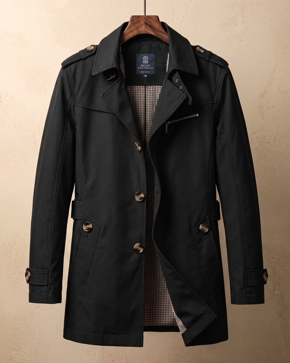 Maurizio Cotton Trench Coat
